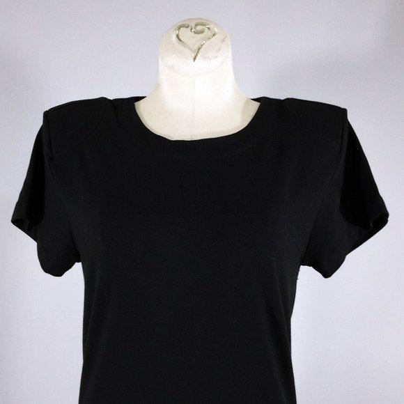 NWT French Connection Tommy Plains Jersey Dress Black Sheath Womens 12 Stretchy - Picture 3 of 9